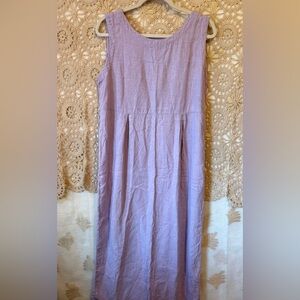 353 // Late 1990's Russ Berens Malibu 100% Linen Dress • Size Large